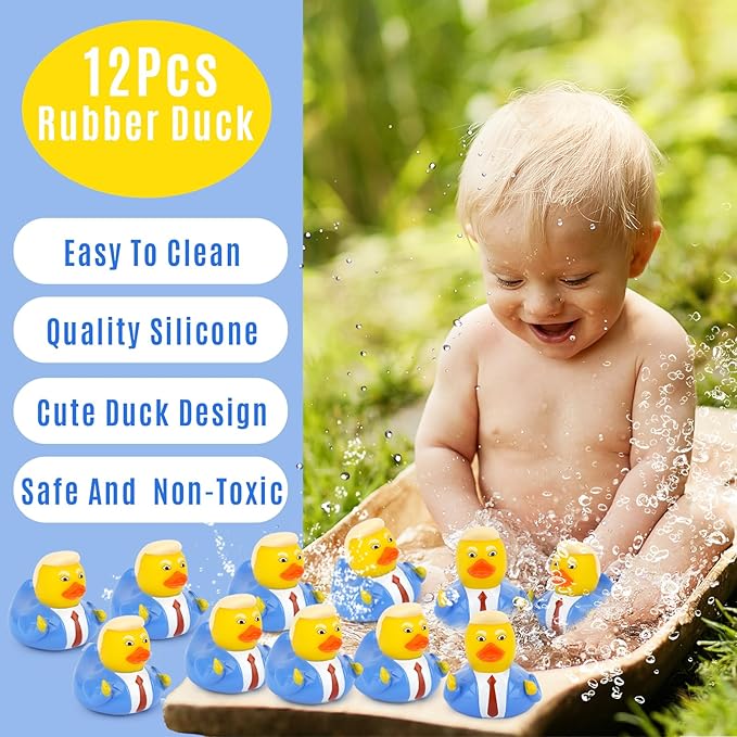 Rubber Ducks - Rubber Ducks Bulk 12 Pcs,Rubber Duck for Jeeps,Baby Bath Toys,Rubber Duckies for Baby Shower Pool Party Favors