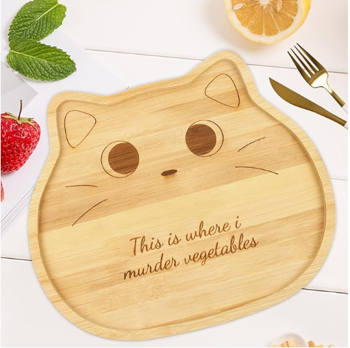 Bamboo Cutting Board for Kitchen, Funny Wood Cutting Boards Gift, Capybara Gifts This Is Where I Murder Vegetables, Funny Kitchen Gadgets Wooden Charcuterie Board Tray Dethawing 11.6”×9.5“
