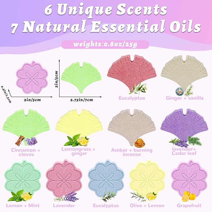 11PCS Shower Steamers Aromatherapy, Birthday Gifts for Women Mom Grils, Eucalyptus & Mint Grapefruit Essential Oil, Shower Bombs Self Care Gifts for Girlfriends, Stress Relief Relaxation