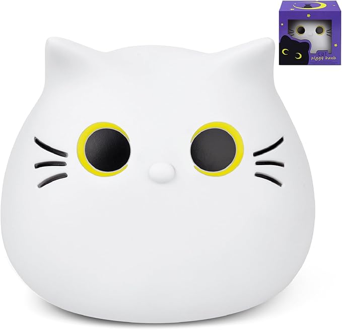 Piggy Bank Cat Money Box for Children, Coin Money Box Children's Toy, Piggy Bank Plastic Coin Bank Birthday Gift Money Box Piggy Bank for Boys Girls