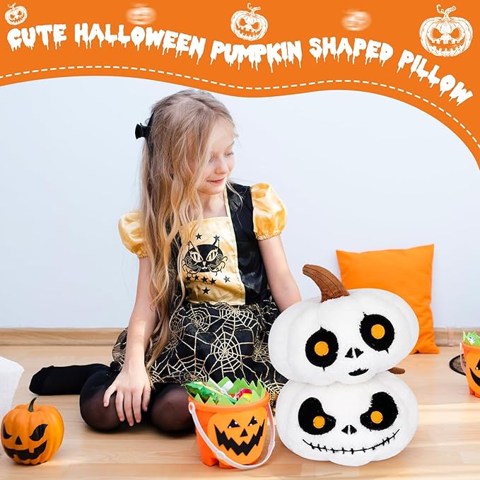 Pumpkin Pillows,Pumpkin Shaped Throw Pillow,Cute Pumpkin Decor Stuffed Throw,Soft Pumpkin Plush Pillow for Party Home Decor