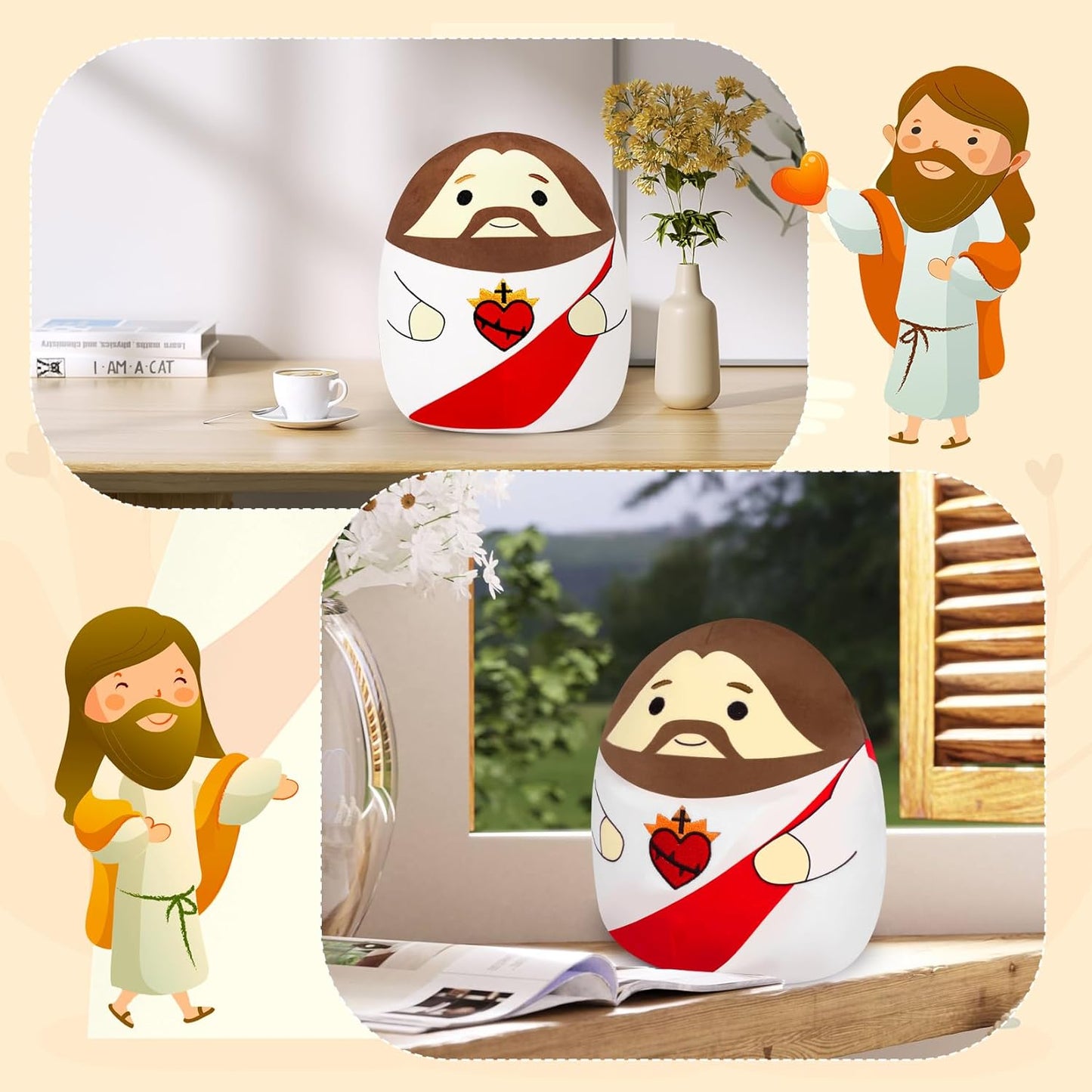 Jesus Plush Toy My Friend Jesus Stuffed Doll Christ Religious Toys, Savior Jesus Plush Doll Christian Religious Jesus Figure Classic Religious