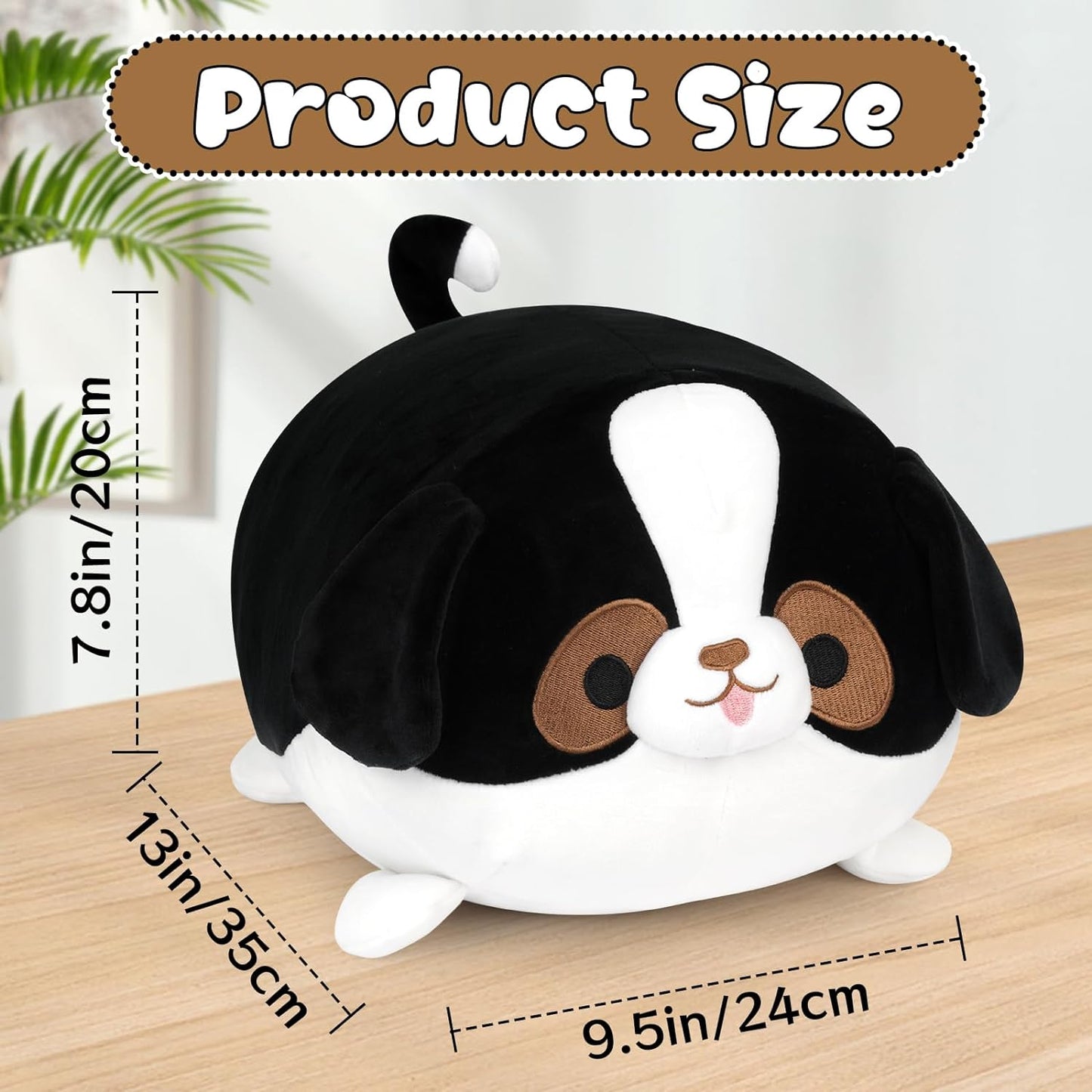 Almohada de peluche para perro, almohada de peluche suave de 13 pulgadas, juguetes de peluche de dibujos animados, almohada de felpa para perro kawaii, cumpleaños para niños y novias