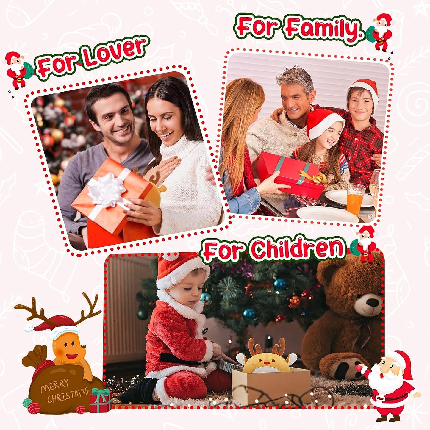 Deer Cat Plush Toys, 10inch Cute Deer Cat Stuffed Animal Deer Stuffed Animal, Soft Cat Pillow Kawaii Deer Plush Pillow for Kids Birthday, Christmas Plush Gift for Girls and Boys