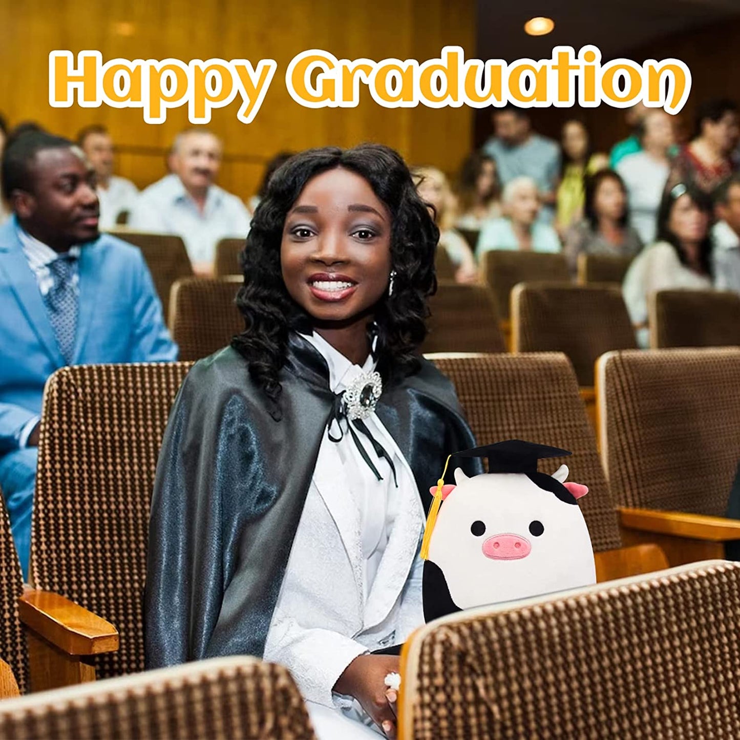 Graduation Cow Stuffed Animal, Class of 2023 Graduation Cow Plush, Kawaii Graduation Cow for High School Graduation Gift for Kids Boys Girls, Graduation Cow Plush Stuffed Animal Souvenir