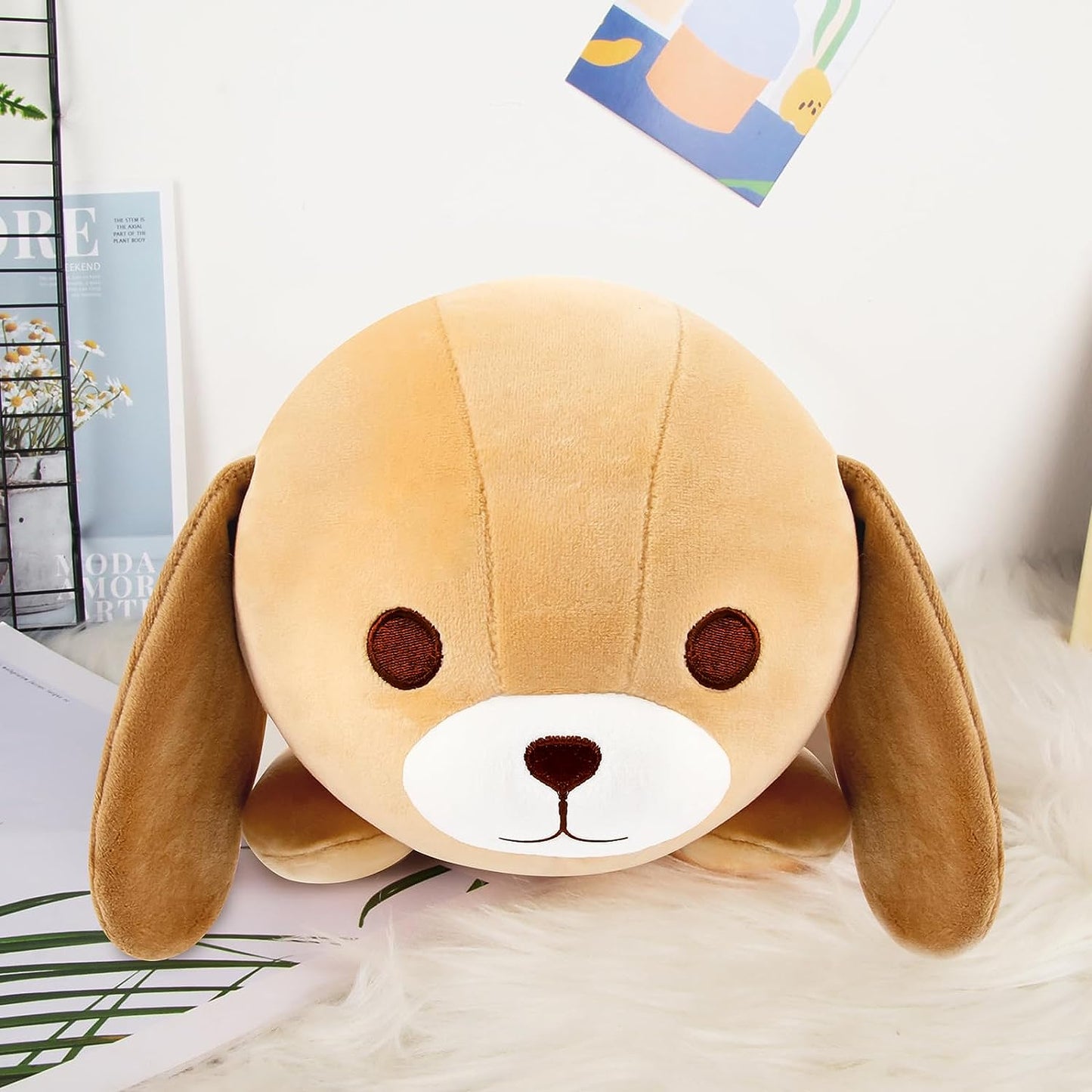 Almohada de peluche para perro de 11 pulgadas, juguete de peluche suave para niños, linda muñeca de peluche para perros, regalos de decoración de cumpleaños para niños y niñas