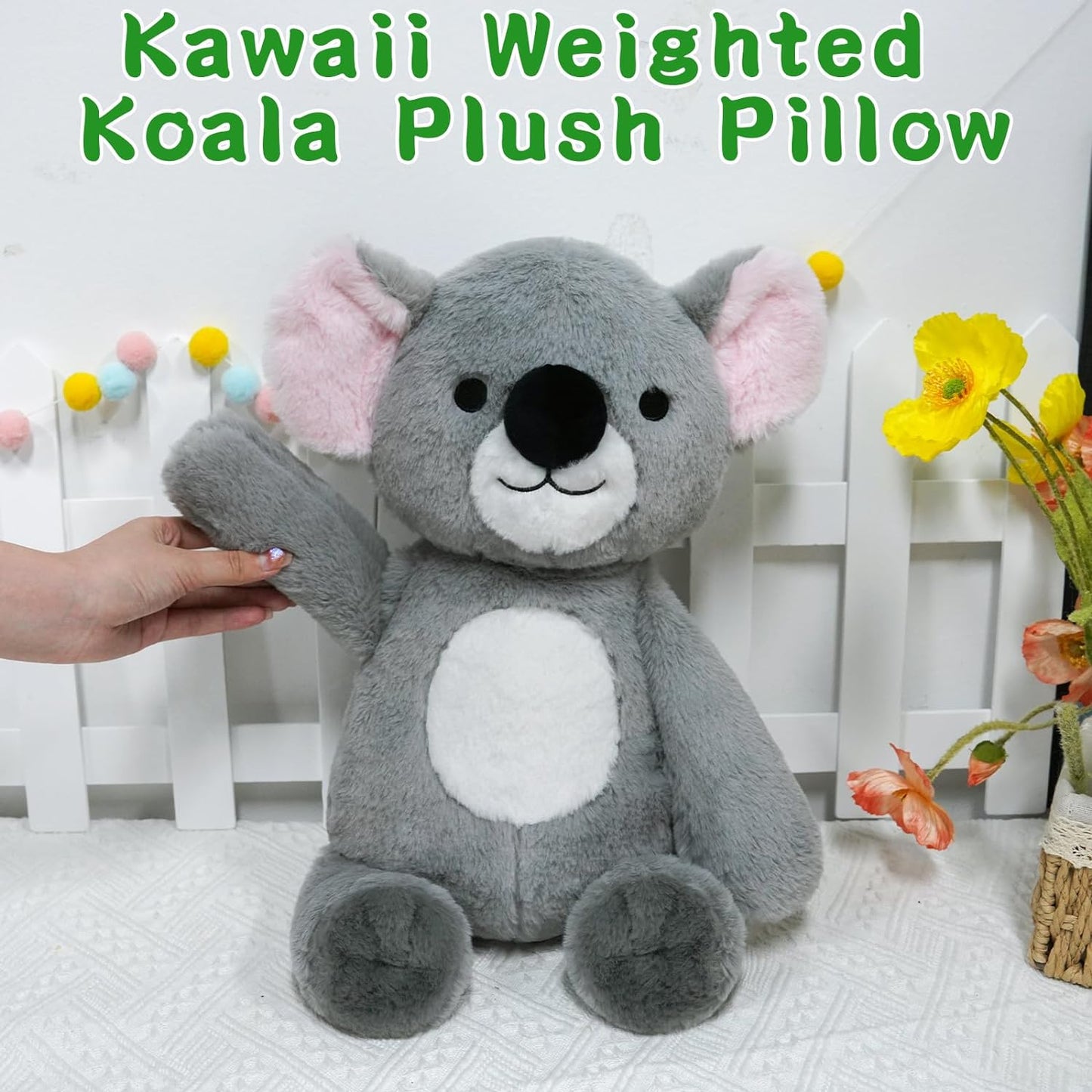 1.5lbs Weighted Stuffed Animals for Kids, Weighted Koala Plush Toys, Cute Koala Stuffed Animals, Soft Koala Weighted Plush Throw Pillow Dolls for Kids Adult Birthday Christmas
