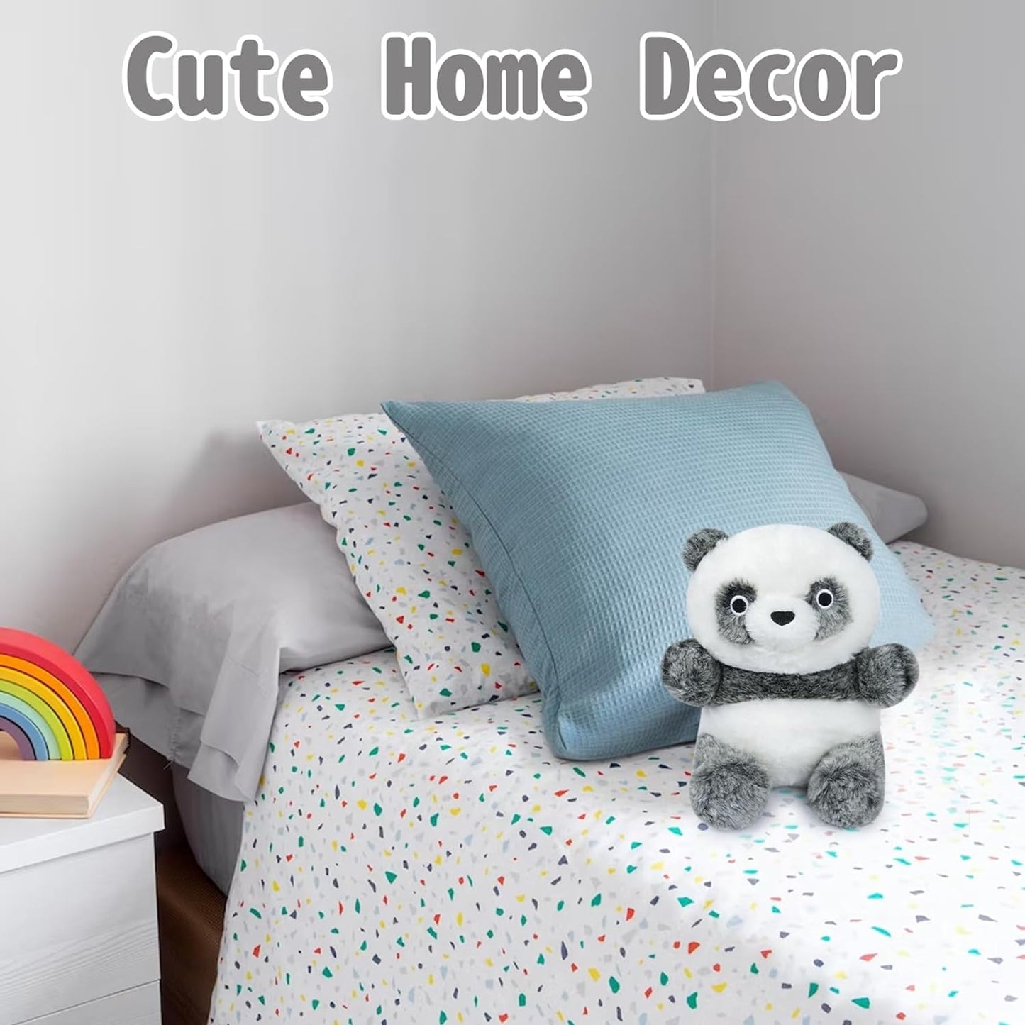 Panda Stuffed Animal - 8inch Cute Panda Plush Toy Stuffed Panda Bear Plush - Soft Panda Plushie for Kids Boys and Girls Christmas, Halloween, Birthday