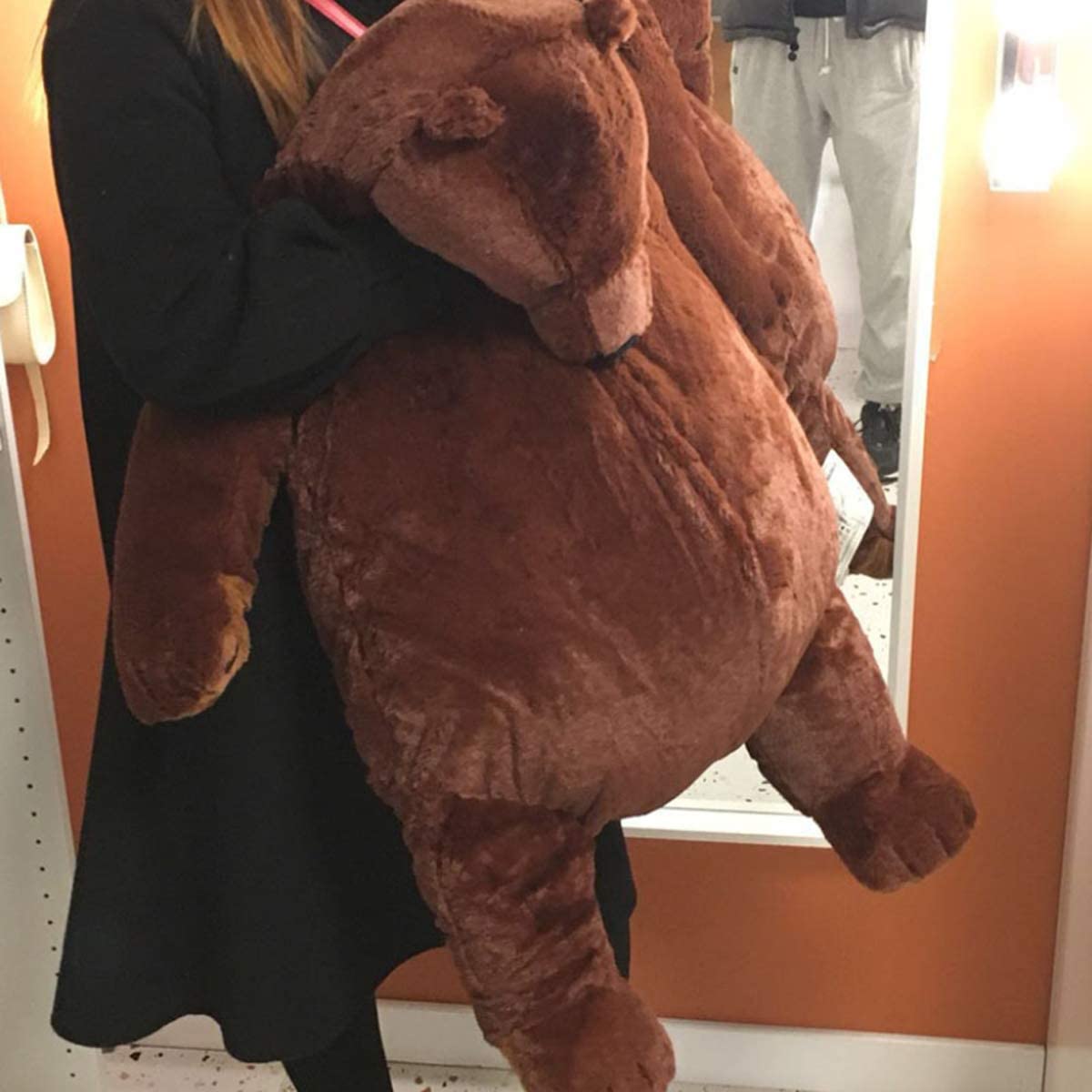 Giant Teddy Bear Dark Brown Plush Toy Big Teddy Bear Stuffed Animal Doll Valentine's Home Decor Birthday Gift for Girl,Boy,Girlfriend (23.62IN)