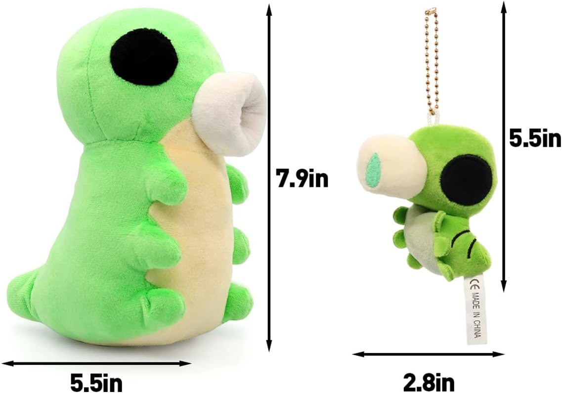 7.8 inch Grub Plushie Figure Toy Soft Stuffed with Small Game Character Backpack Keychian Pendant for Birthday Party Gift