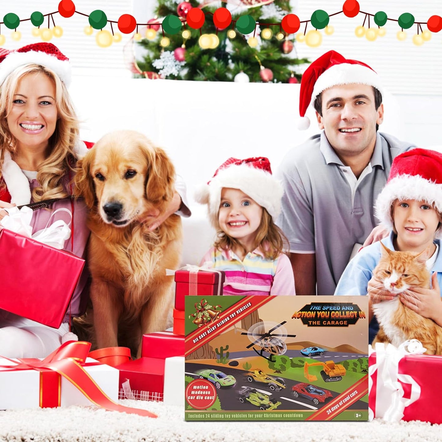 Advent Calendar 2023, Christmas Advent Calendar for Kids, 24pcs Alloy Cars for Christmas Countdown, Kids Advent Calendar Toys Gift