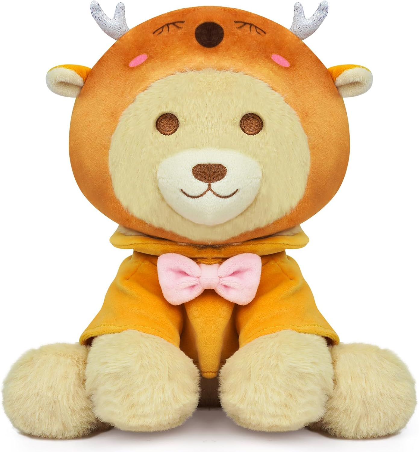 Christmas Dog Plush, 9inch Cute Christmas Stuffed Animal, Christmas Yellow Labrador Dog Deer Plush