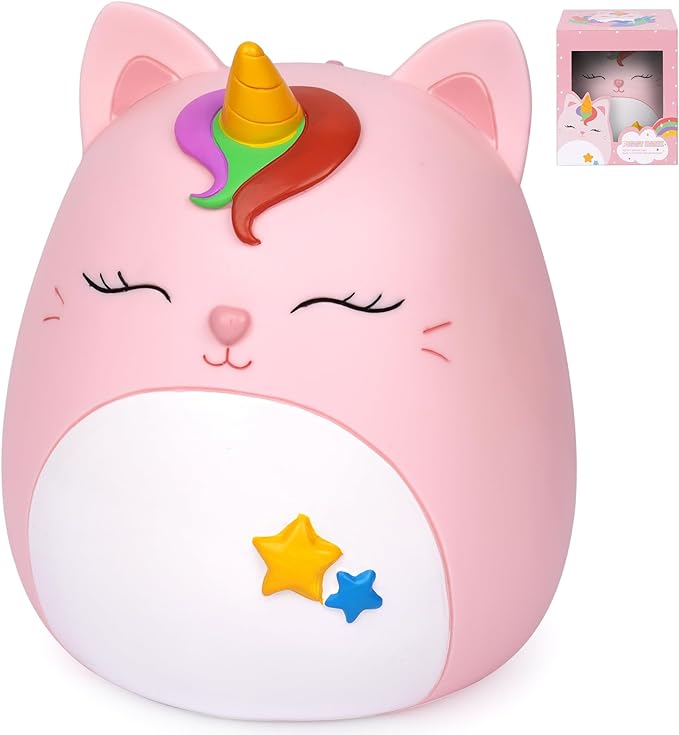 LMTGLDT Piggy Bank,Cute Piggy Bank for Kids,6.5In Piggy Bank for Girl,Unbreakabl Money Coin Bank,Coin Bank Birthday Gift for Kids Toddlers