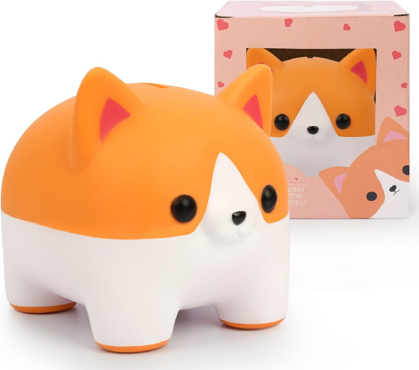 Children's Money Box, Funny Corgi Piggy Bank for Girls, Holiday Fund Money Box