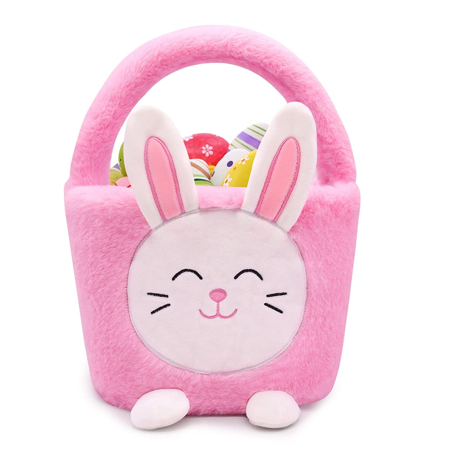 Easter Basket Bunny, Easter Baskets for Kids, Easter Egg Hunt Basket for Kids Bunny, Bunny Gifts Bags Carry Bucket Easter Decorations, Blue