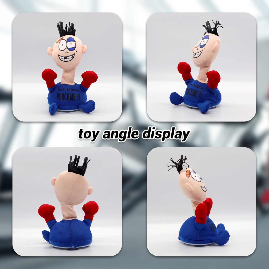 Electric Plush Anti Stress Doll Desktop Interactive Toys Decompress Hit Toy Screaming Doll Desktop Interactive Toys Gifts for Kids