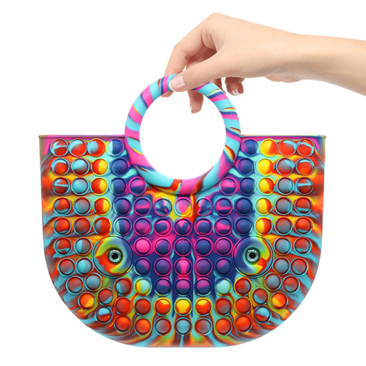 Handbag Toys Latest Pop Bubble Ladies Handbag Wallet Pop Bag Fashionable for Shopping Toys for Girls Pop Game Sensory Toy Handbags.