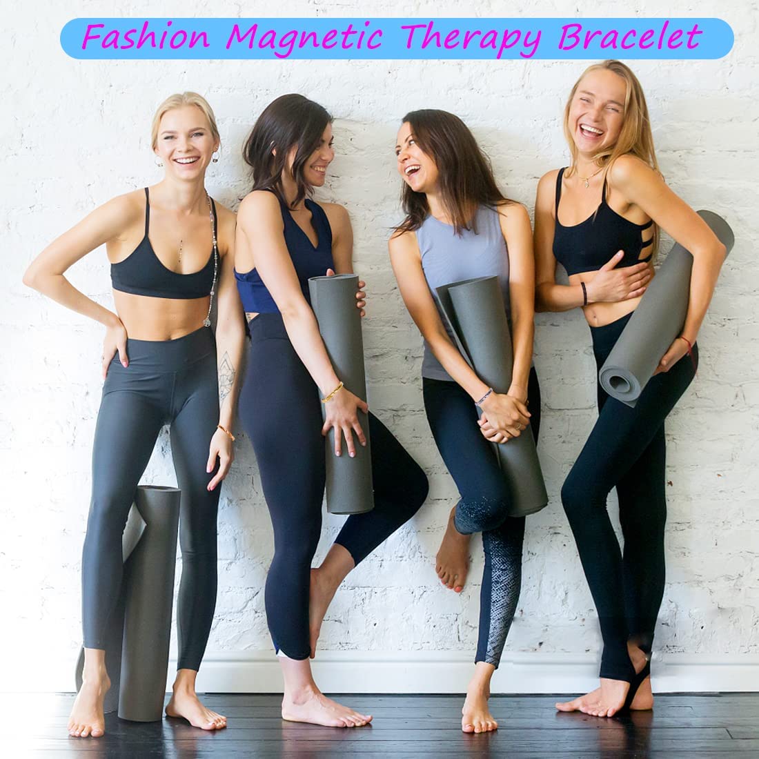 Magnetic Lymph Detox Bracelet for Women and Men, Lymphatic Drainage Magnetic Bracelet, Adjustable Bracelet, Magnetic Therapy Bracelet Promotes Blood Circulation for Arthritis Pain Relief (2Pcs)