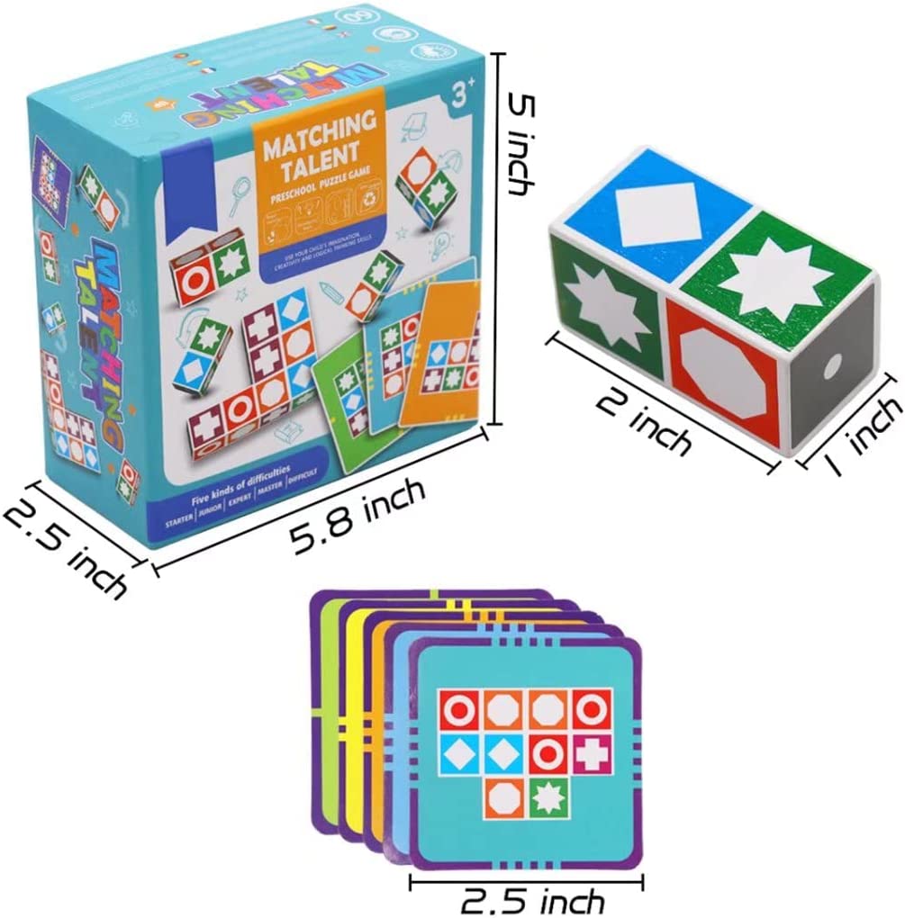 Matchings Puzzle Games Toys Puzzle Board Game Kit Toys Educational Games Puzzle Matchs Game for Family Night, Educational Logical Thinking (Wooden B)