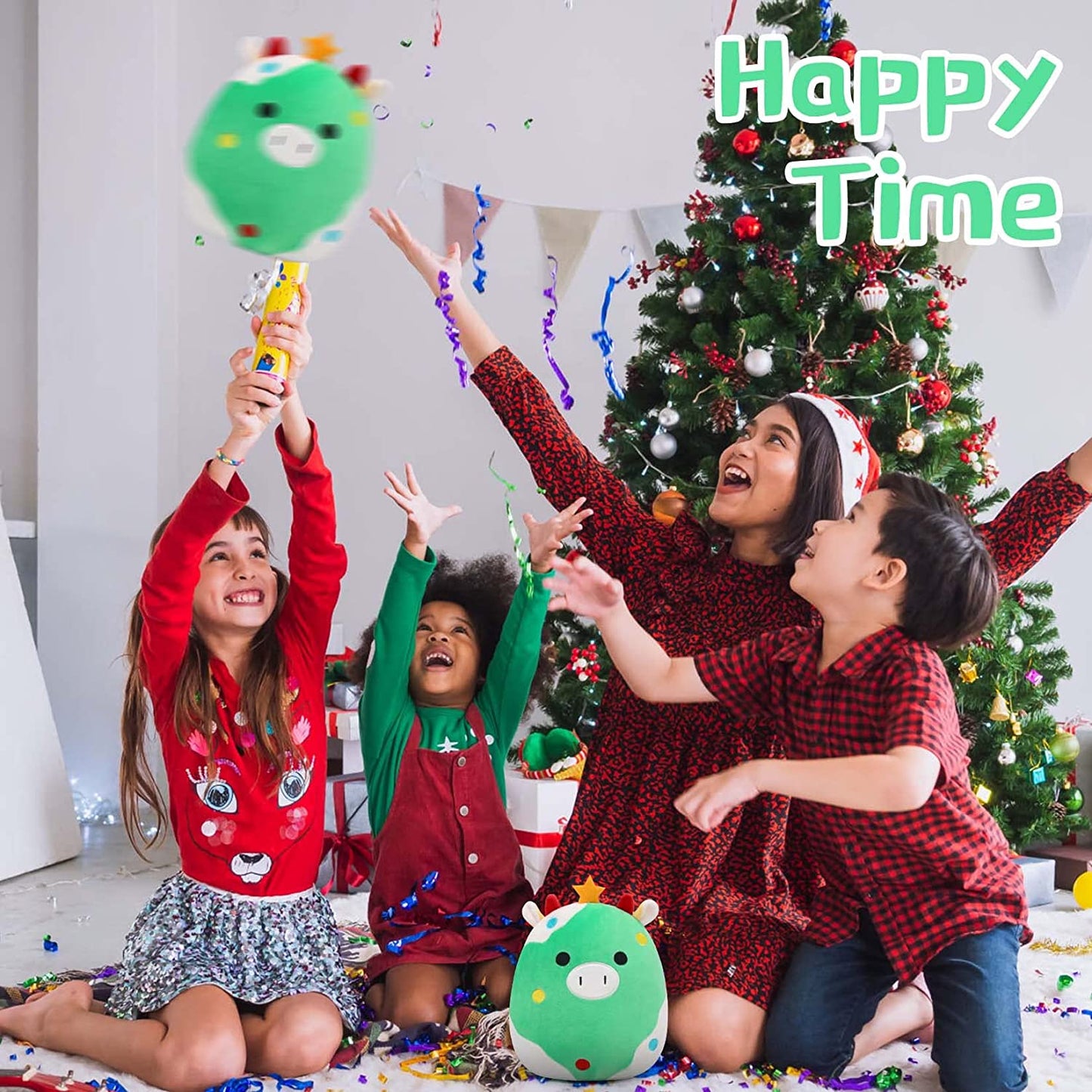 Christmas Cow Stuffed Animals Pillow, 3D Cute Cow Plushie Toy, Kawaii Cow Plush, Cow Pillow Plush for All Ages, Gift for Christmas Birthday Halloween Home Decoration