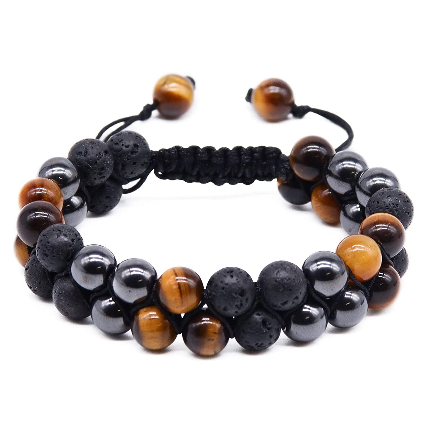 Green Tiger Eye Bracelet - Protection Bracelet Crystal Bead Bracelet for Men Women, 8mm Blue Tiger Eye Beads Bracelet Healing Bracelets Good Luck Prosperity Happiness