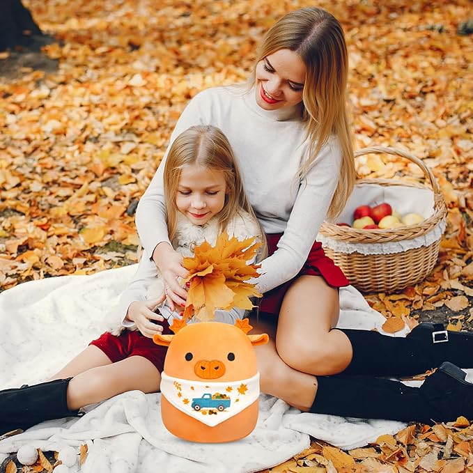 Cow Stuffed Animal, 8in Cow Plush Pillow Christmas Stuffed Animal Toy, Cute Cow Plushies Home Decor Birthday for Kids Girls Boys