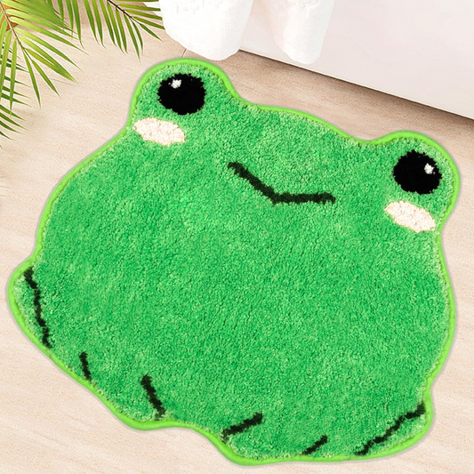 Frog Bathroom Rug,Soft Bath Rug,Non-Slip Absorbent Cute Bath Mat,Machine Wash Bath Mat,Bath Rugs for Bathroom