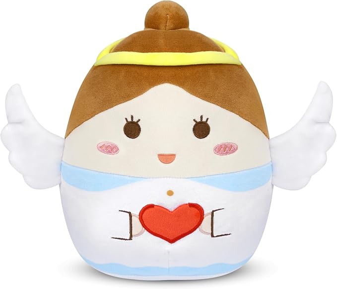 Bekrgwiy Angel Stuffed Animal,9 in Angel Plush Pillow with Wings,Cute Angel Plushie Doll Toys for Girls,Baptism Gifts for Girls,Gift for Birthday Christmas