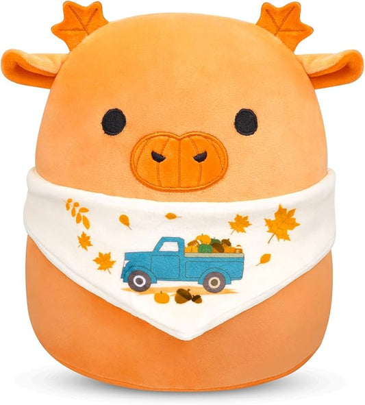 Cow Stuffed Animal, 8in Cow Plush Pillow Christmas Stuffed Animal Toy, Cute Cow Plushies Home Decor Birthday for Kids Girls Boys