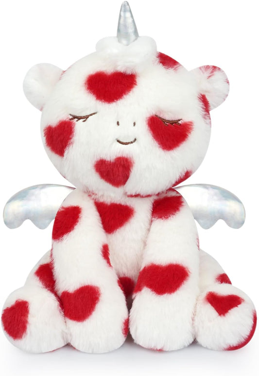 Unicorn Plush, 12inch Soft Unicorn Stuffed Animal with Love Heart for Valentines Day, Cute Stuffed Unicorn Valentines Plush for Kids, Girl, Boyfriend, Girlfriend