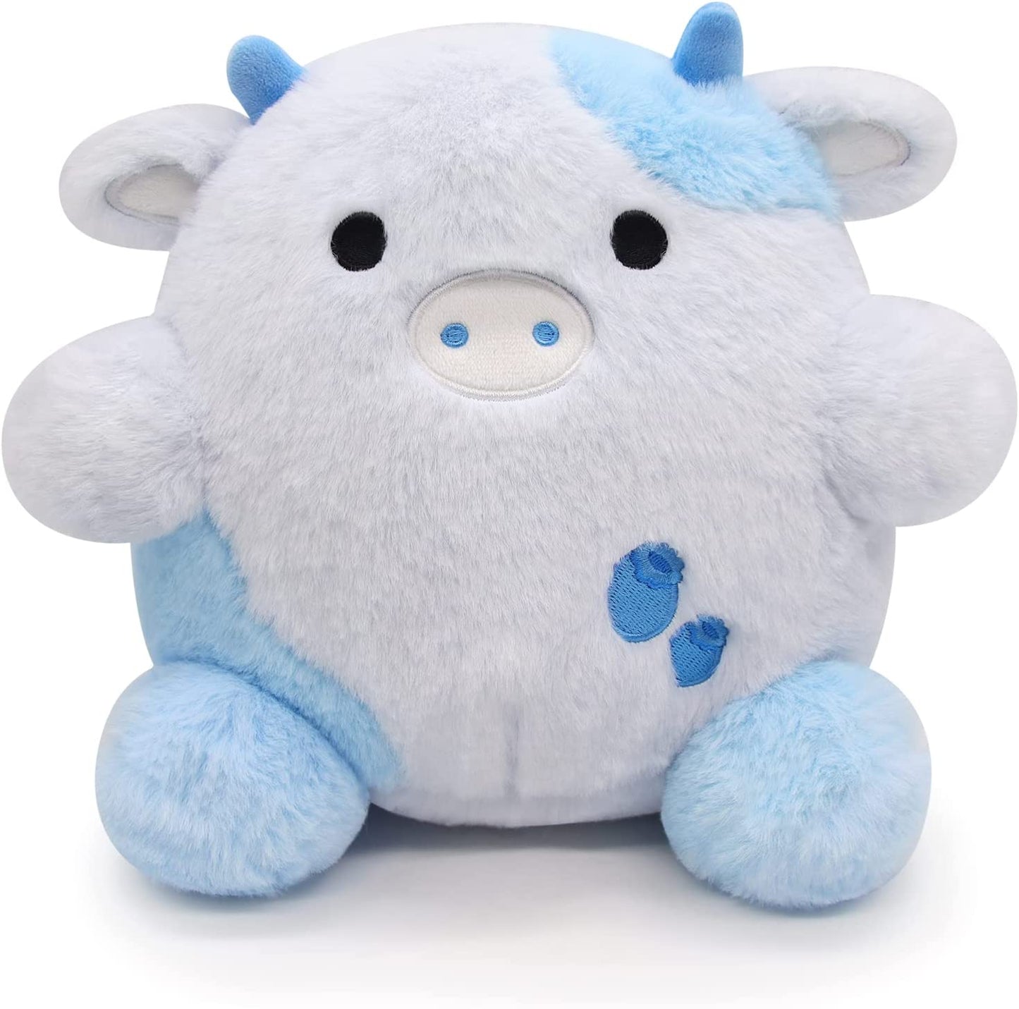 Blueberry Cow Plush - Cute Cow Plush Animals Pillow Toys - Kawaii Cow Plush - Cow Pillow Plush for All Ages - Gift for Valentine's Day Kids Day Home Decoration - Pink