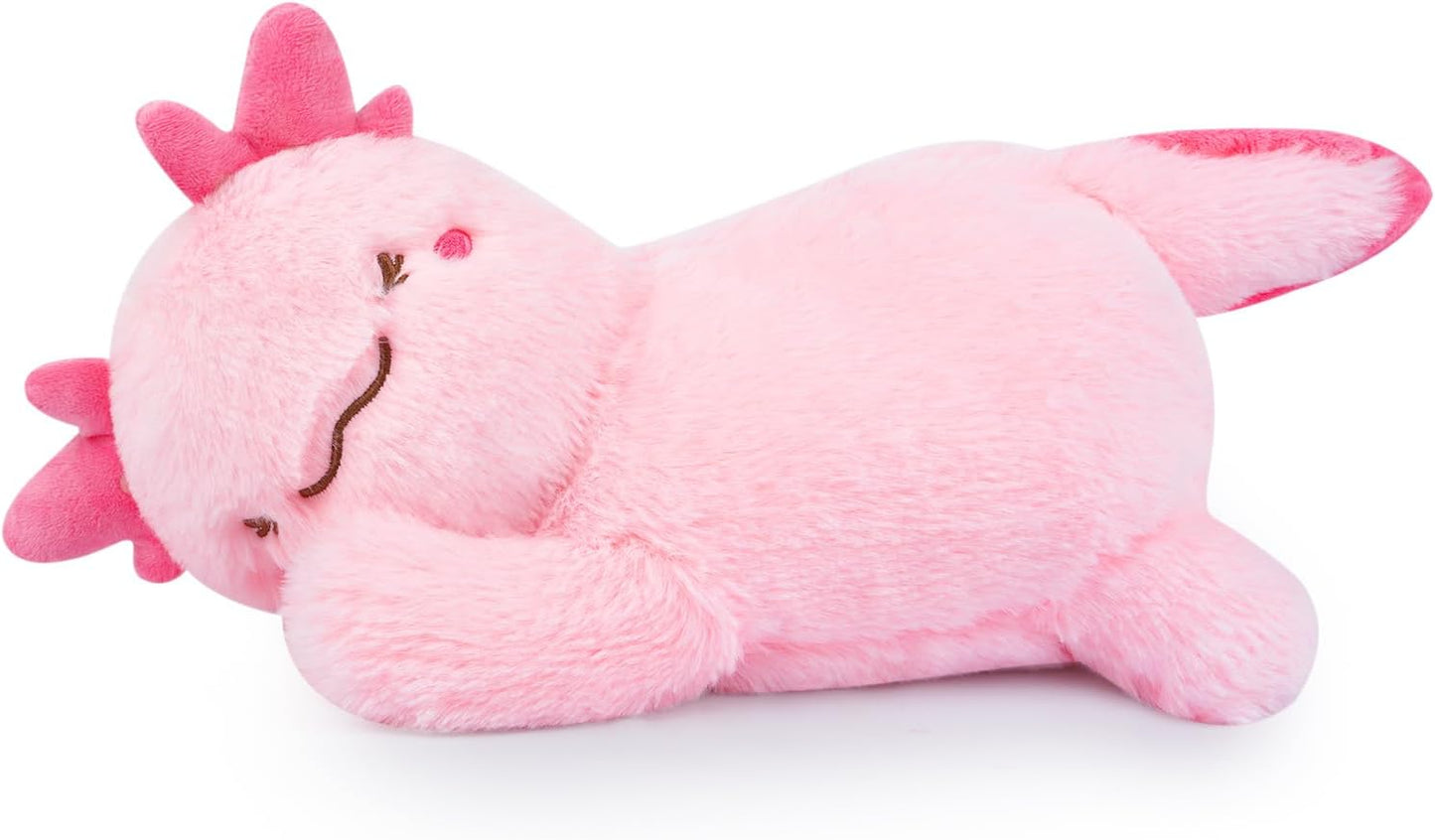 Axolotl Plush Toy, Cute Pink Axolotl Stuffed Animal Plush Pillow, 14inch Kawaii Axolotl Plushie Doll Stuffed Axolotl Plush Axolotl Pillow for Kids Boys Girls Birthday Home Decoration