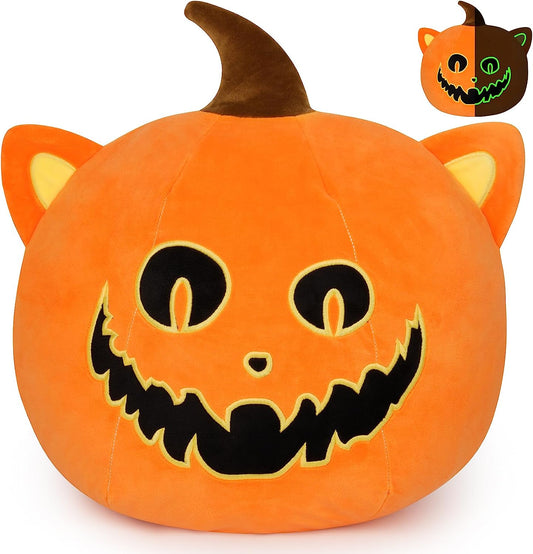 Almohada de felpa de calabaza de animales de peluche de Halloween de 15 pulgadas, juguete de peluche de calabaza Kawaii, felpa de calabaza suave, regalo para niños, cumpleaños, decoración de Halloween