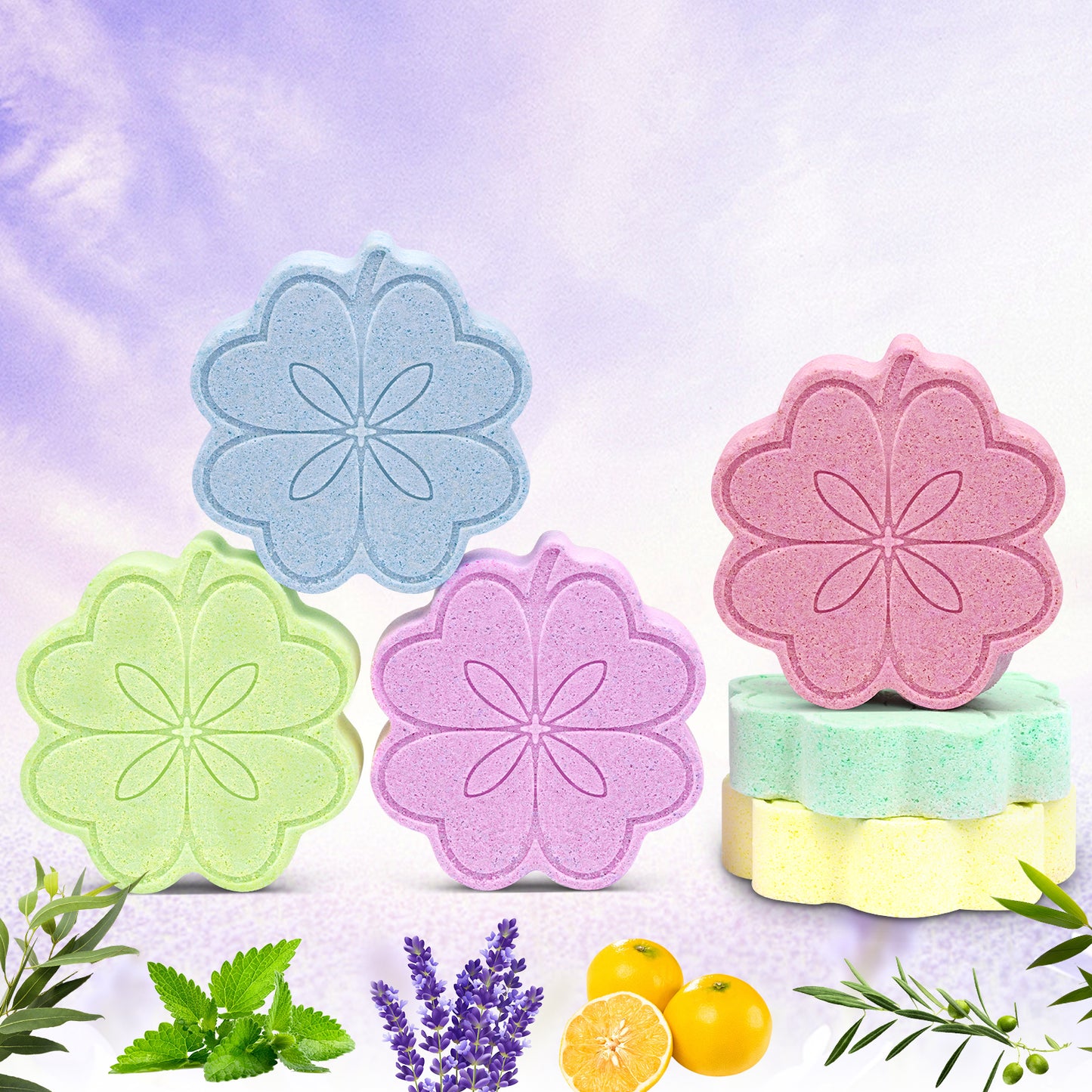 Shower Steamers Aromatherapy, Eucalyptus & Mint Grapefruit Essential Oil, Shower Bombs Birthday Gifts for Women Mom Grils, Self Care Gifts for Girlfriends, Stress Relief Relaxation