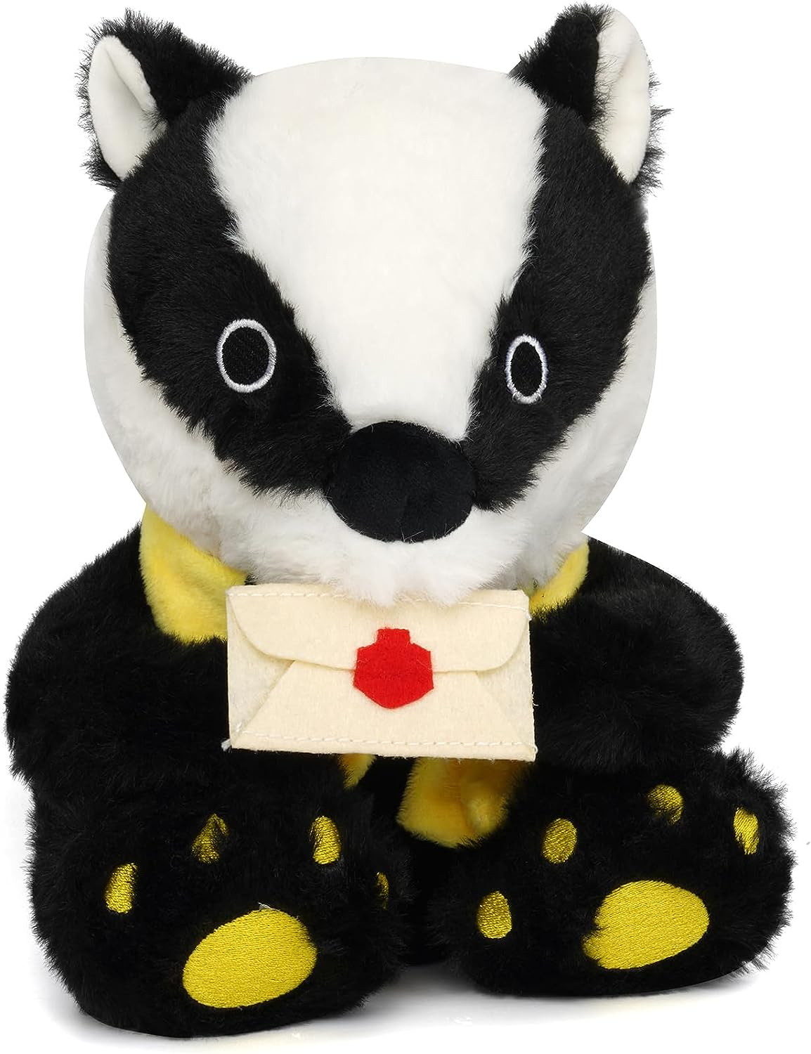 Badger Plush Toy - Cute Black Badger Stuffed Animals with Envelope, Cute Stuffed Animal Badger Plushie Badger Plush Gifts for Kids School Open House Gifts Decorations