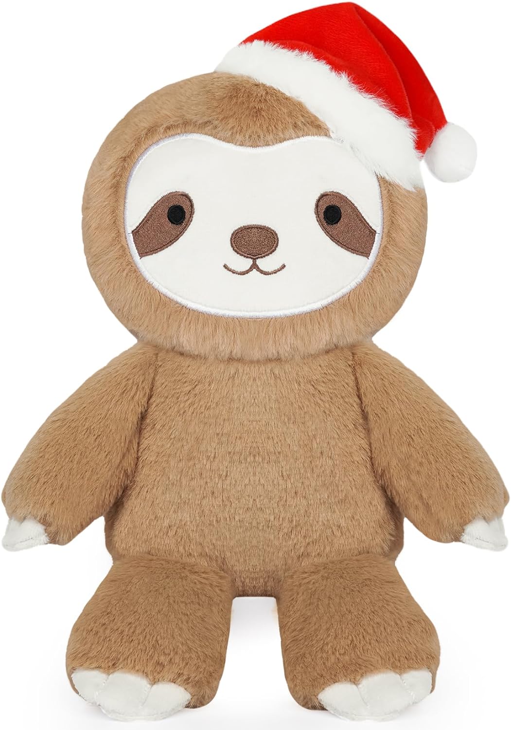 Sloth Stuffed Animal Christmas Plush, Christmas Stuffed Animal Santa Sloth Plush Toys, Cute Stuffed Sloth Pillow, Christmas Sloth Gift for Kids and Adults Christmas Decorations