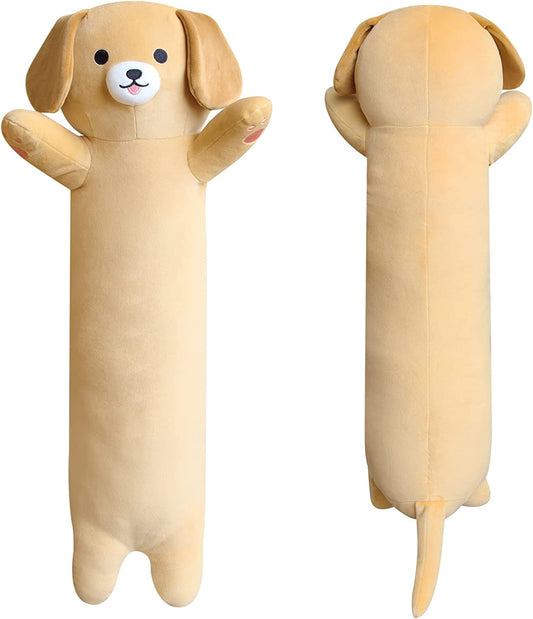 Almohada de peluche para perro, lindos juguetes de animales de peluche largos para perros, suaves almohadas gigantes para dormir, juguete de peluche para niños y novias