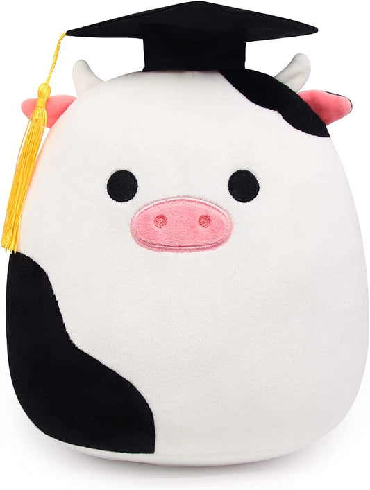 Graduation Cow Stuffed Animal, Class of 2023 Graduation Cow Plush, Kawaii Graduation Cow for High School Graduation Gift for Kids Boys Girls, Graduation Cow Plush Stuffed Animal Souvenir