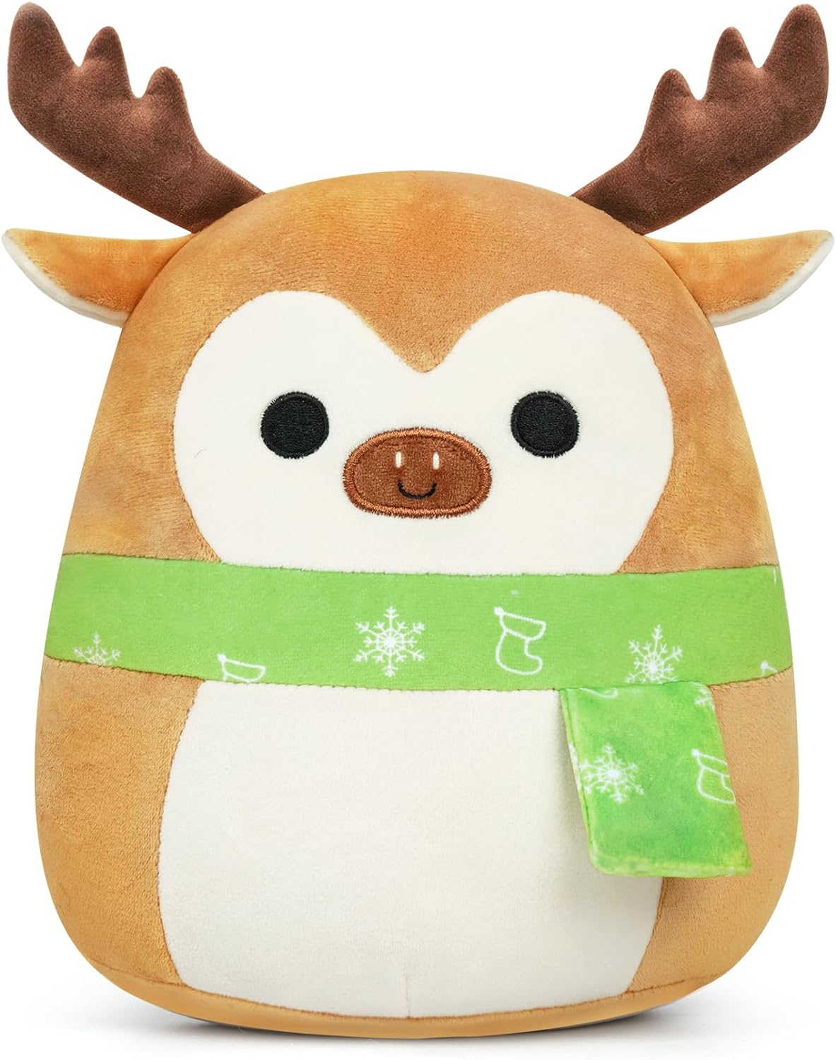 Christmas Elk Plush, Christmas Stuffed Animal Deer Plush Toys Elk Christmas Stuffed Toys, Soft Christmas Plush Elk Pillow for Kids Christmas Decor