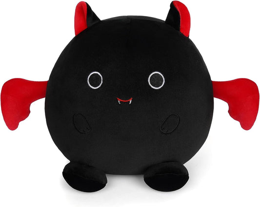 Juguete de peluche de murciélago, lindo peluche de murciélago, felpa de murciélago de Halloween, almohada de muñeca de murciélago negro suave para Halloween
