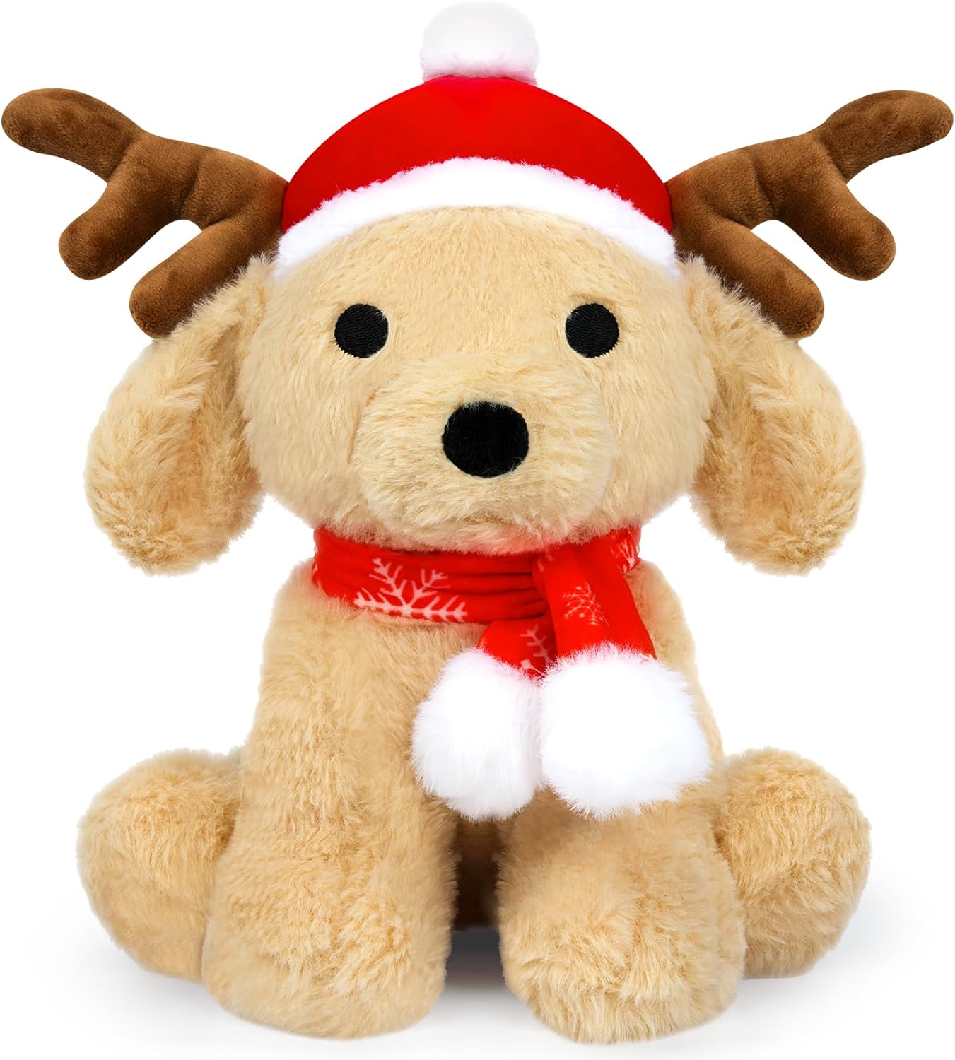 Christmas Elk Plush Elk Stuffed Animal Toy, Soft Christmas Plushie Pillow, Cute Stuffed Elk Doll Toy for Kids Boys Girls Kawaii Christmas Decoration (Elk-Teddy)