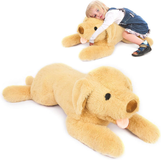 Dog Stuffed Animal Toy, 21'' Soft Dog Plush Pillow, Cute Labrador Plush Toys, Dog Plushies Doll Gift for Kids Girlfriend