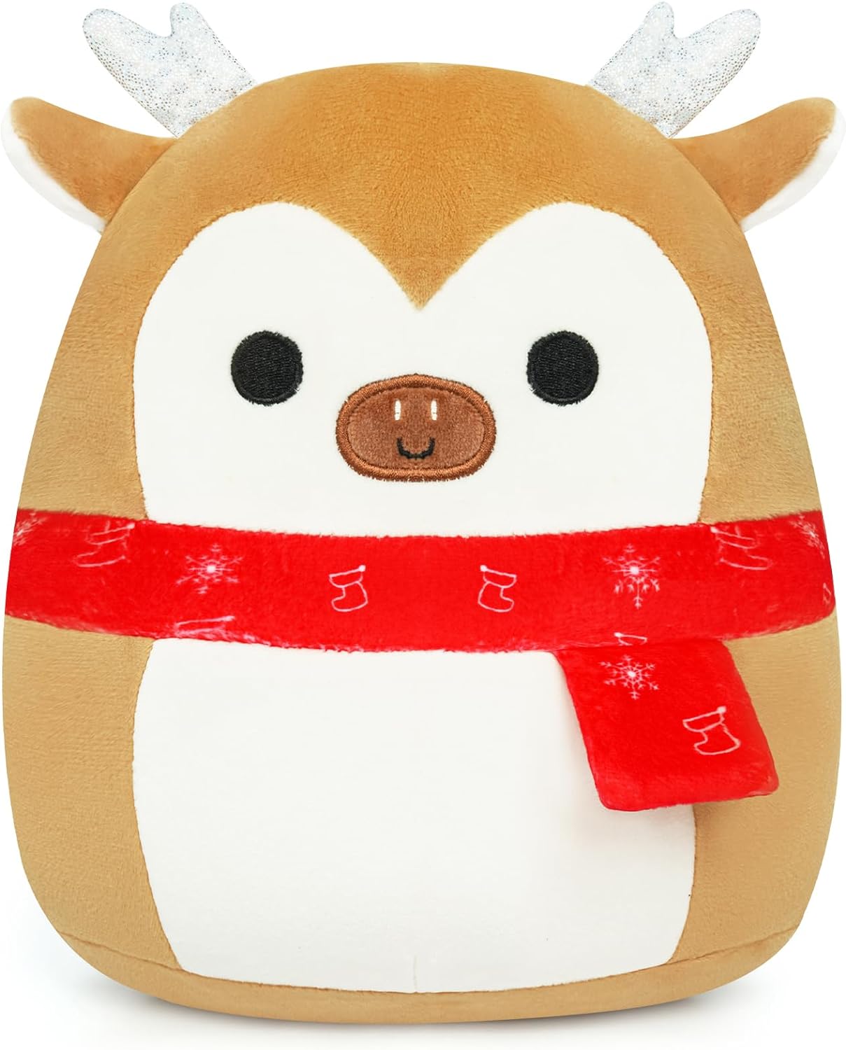 Christmas Elk Plush, Christmas Stuffed Animal Deer Plush Toys Elk Christmas Stuffed Toys, Soft Christmas Plush Elk Pillow for Kids Christmas Decor