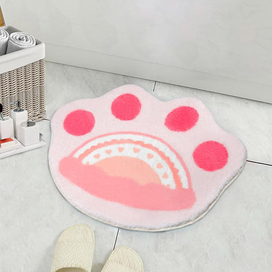 Bathroom Rug Bathroom Mat, Cute Bath Mat Non Slip Absorbent Bath Rug for Bathroom (Cat)
