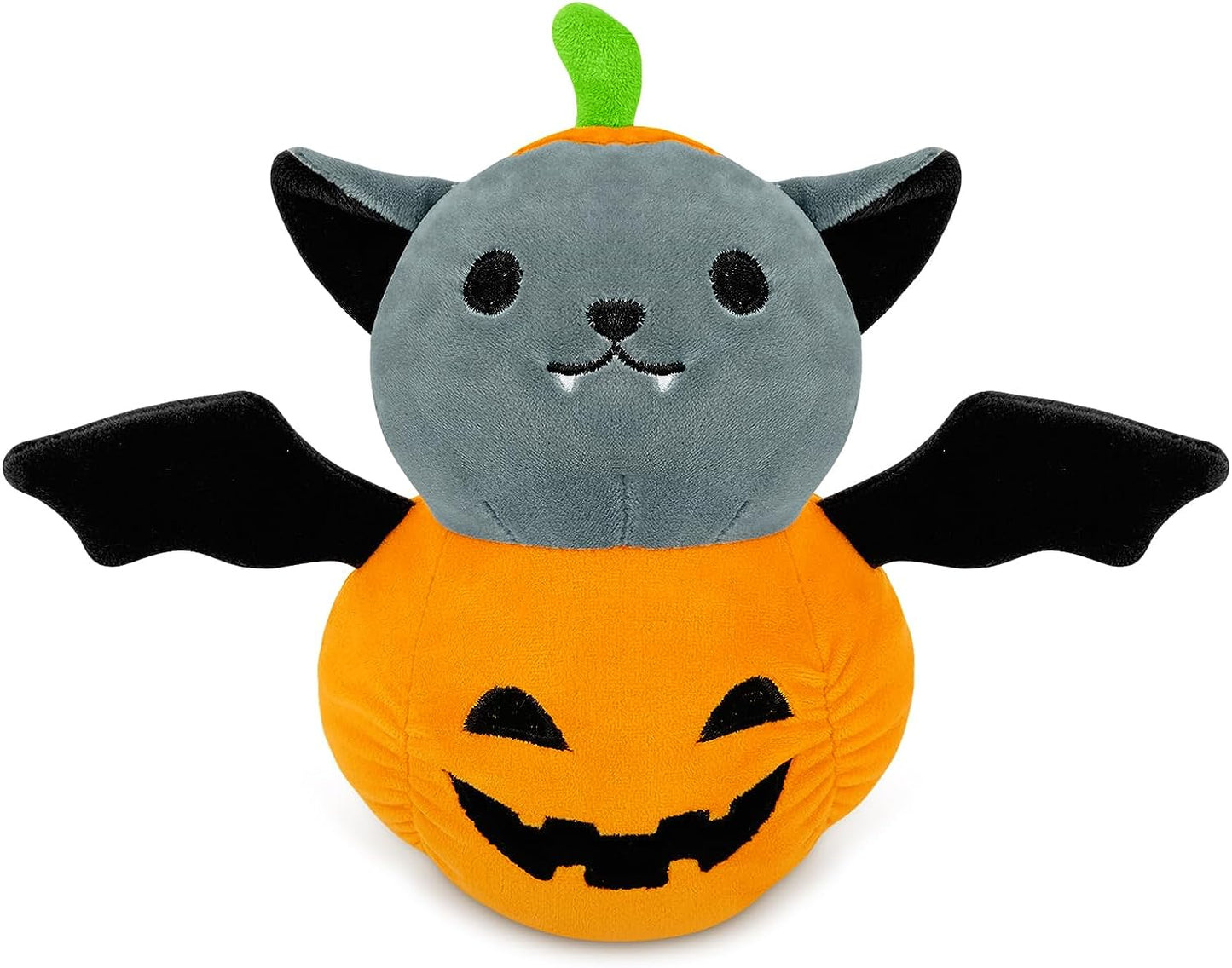 Halloween Bat Plush, 9in Halloween Plush Pumpkin Bat, Kawaii Halloween Bat Plushies, Cute Pumpkin Bat Doll Toys, Halloween Stuffed Animal Toys for Kids