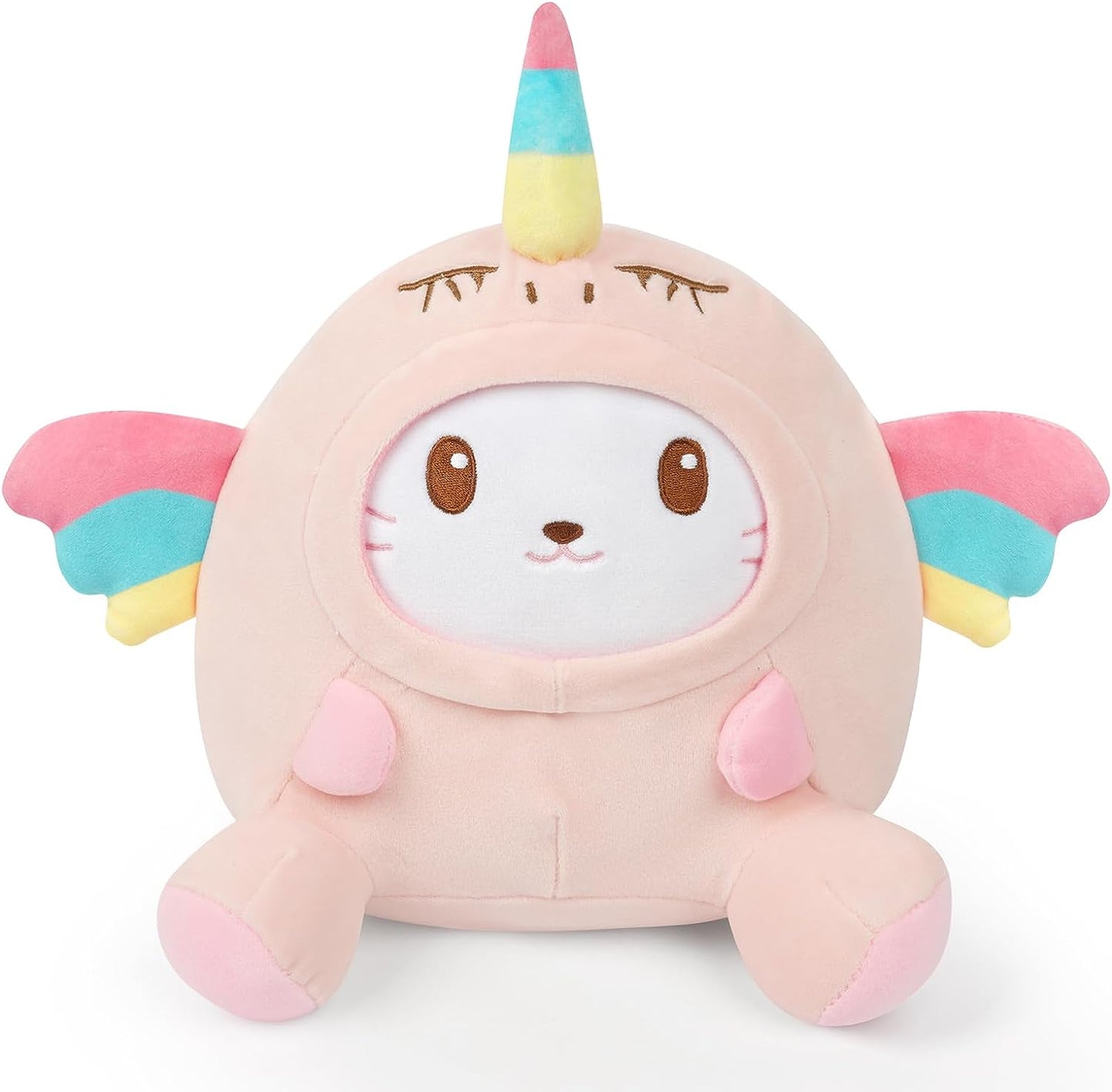 Juguete de peluche para gato, linda almohada de peluche de gato rosa, muñeca de peluche de gato Kawaii