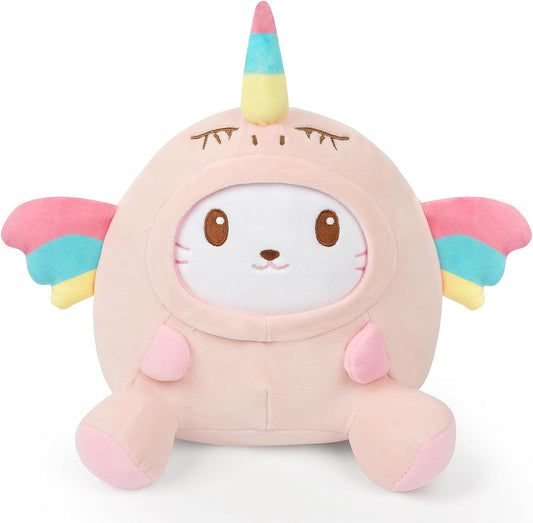 Juguete de peluche para gato, linda almohada de peluche de gato rosa, muñeca de peluche de gato Kawaii