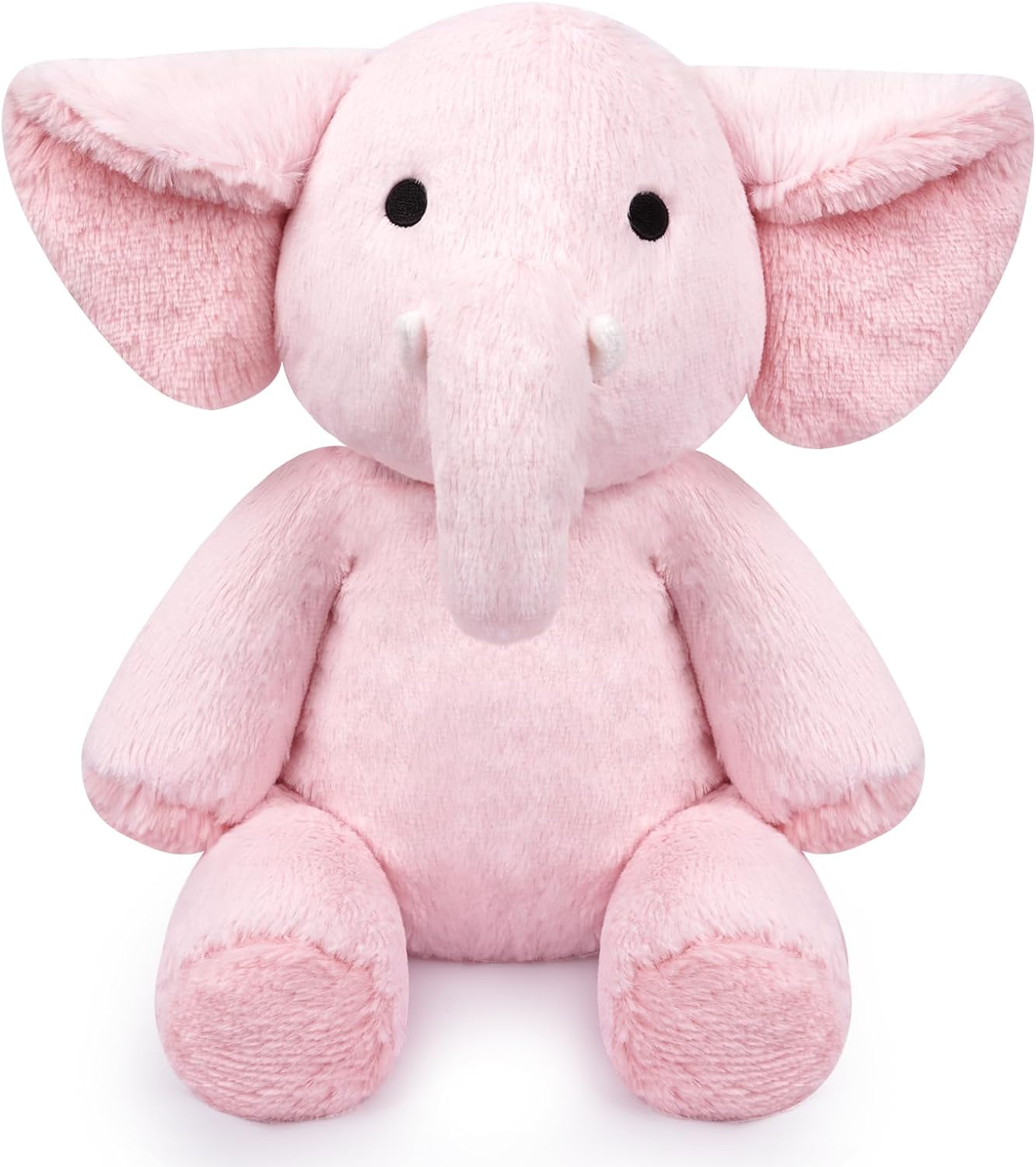 Leokawin Weighted Stuffed Animals, 1.3lbs Weighted Pink Elephant Plush Toy, Kawaii Weighted Plush Elephant Stuffed Animals, Soft Stuffed Elephant Throw Pillow Gift for Kids & Adults