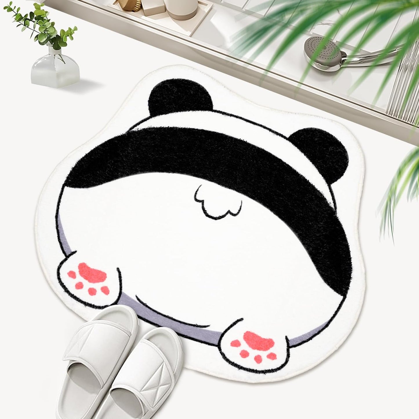 Bathroom Rug Bathroom Mat, Cute Bath Mat Non Slip Absorbent Bath Rug for Bathroom (Panda)