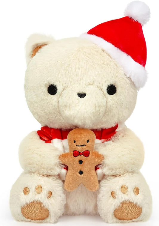Juguete de peluche de oso de peluche, lindo oso de peluche de Navidad para niños y niñas, muñeca de peluche suave para regalo de Chrismtas